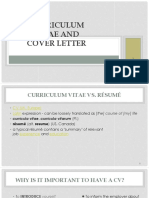 CV and Cover Letter Guide