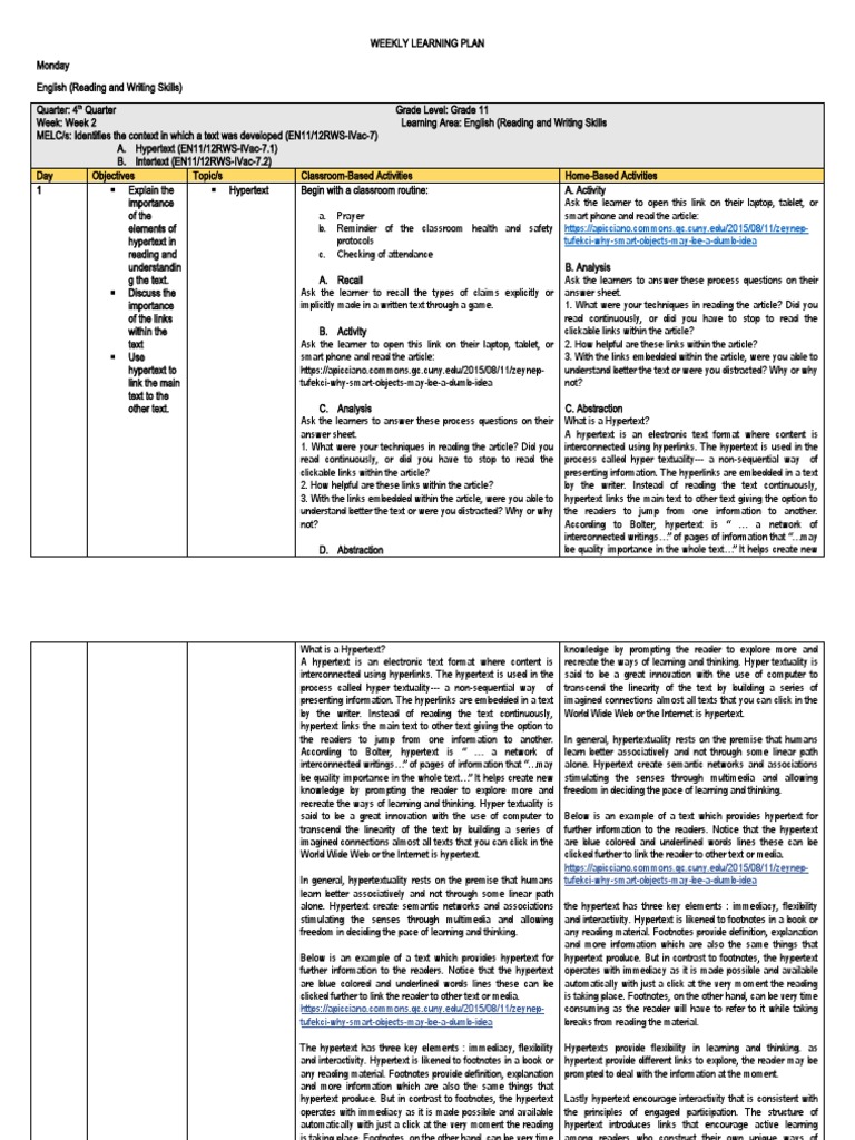Reading Pdf Hypertext Hyperlink