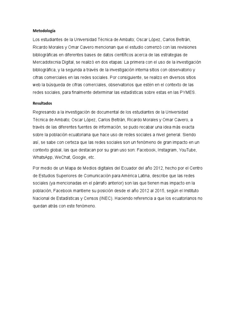 Estrategias de Marketing Digital en Ecuador | PDF