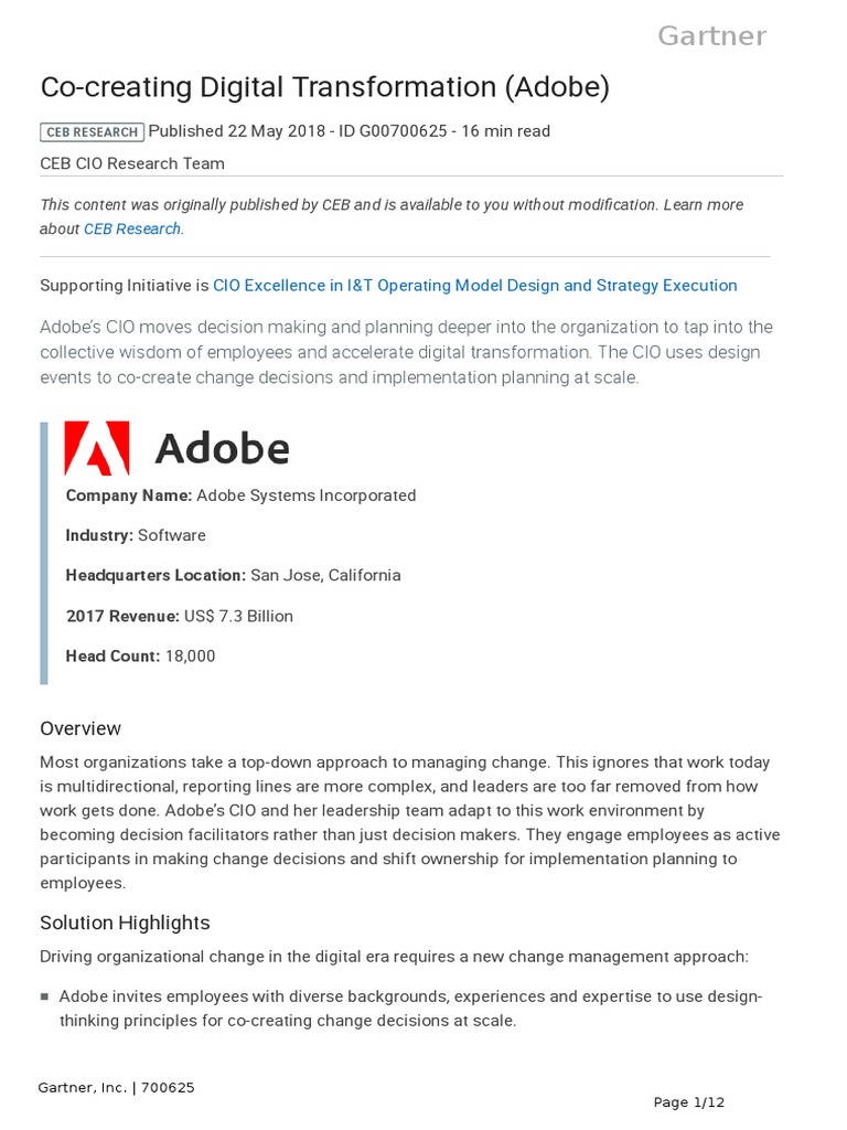 Co-Creating Digital 700625 NDX | PDF | Chief Information Officer ...