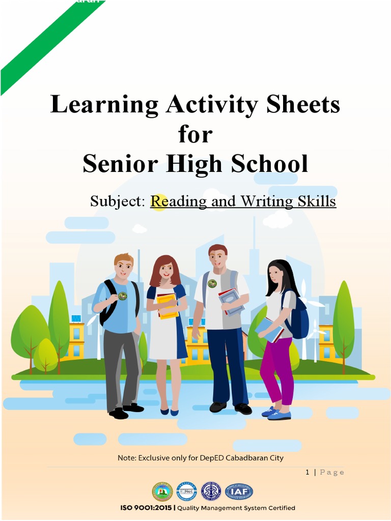 Reading and Writing Skills Lesson 1 PDF Essays Paragraph