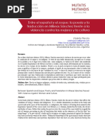 Violeta Percia - Entre El Español y El Zoque: La Poesía y La Traducción en Mikeas Sánchez Frente A La Violencia Contra Las Mujeres y La Cultura