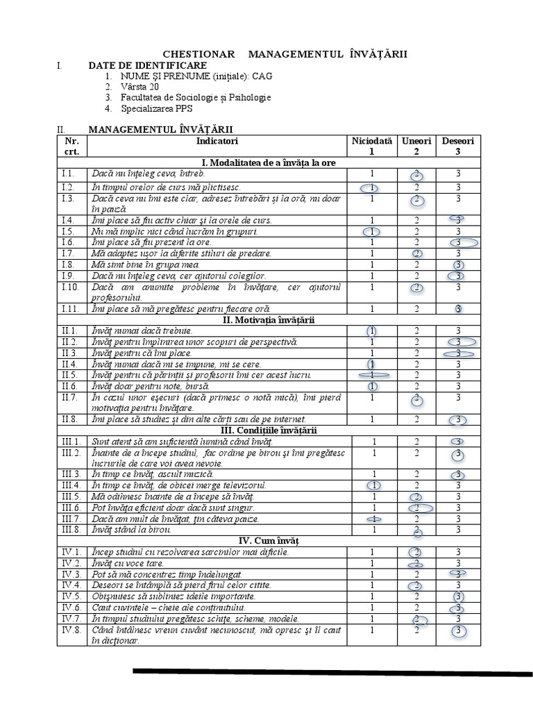 Managementul Invatarii | PDF