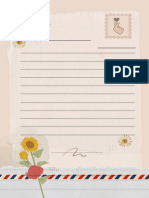 Documento A4 Carta Gracias Por Tu Amistad Aesthetic Beige Pastel