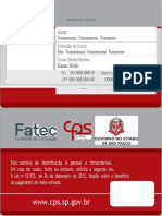 Carteirinha Estudante Fatec