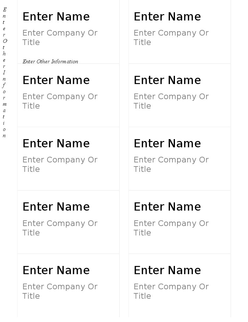 Information Entry Template Guide | PDF