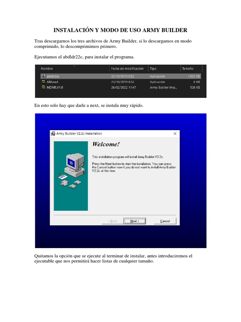 Guía de Instalación Army Builder 2.2c | PDF | Informática