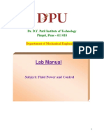 Fluid Power and Control Lab Manual