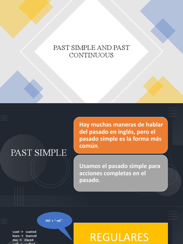 Diferencias entre pasado simple y continuo | PDF | Morfología ...
