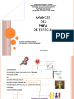 PNFA Educación Especial avances 2018