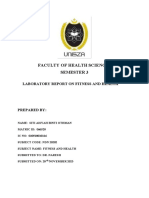 Fitness and Health Lab Report on Cardiorespiratory, Muscle Strength and Flexibility Tests