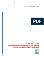 C?mara de Rio Preto Aprova Lei Que Perdoa Juros PDF