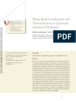 Many-Body Localization and Thermalization in Quantum Statistical Mechanics