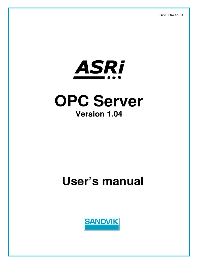 ASRi 2.0 OPC Server User Manual | PDF | Boolean Data Type | Component ...