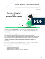 Concept of Capital and Revenue Transactions