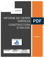 Informe Cierre Etam