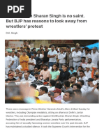 Brij Bhushan Sharan Singh Is No Saint. But BJP Has Reasons To Look Away From Wrestlers' Protest PDF