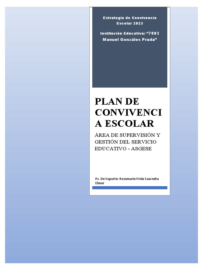 Normas de Convivencia Escolar 2023 | PDF | La violencia contra las ...
