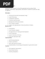 3.1.4 SWOT Analysis