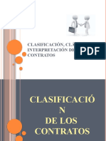 Clasificación, Cláusulas e Interpretación de Los Contratos