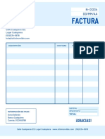 Factura Corporativa Moderna Azul y Blanca PDF