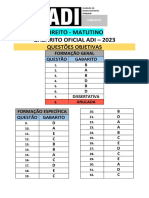 Gabarito Oficial Adi 2023 - Matutino