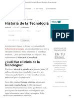 Historia de La Tecnología y Evolución Tecnológica A Lo Largo Del Tiempo