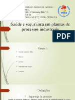 Apresentação:Saúde e Segurança em Plantas de Processos Industriais