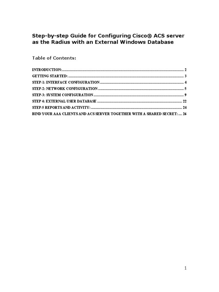 Configuring CISCO ACS Server As Radius For Intel AMT 802.1x Clients ...