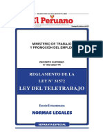 Reglamento de La Ley Del Teletrabajo - 26.02.2023 PDF