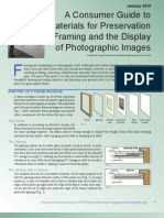 A Consumer Guide To Materials For Preservation Framing and The Display of Photographic Images