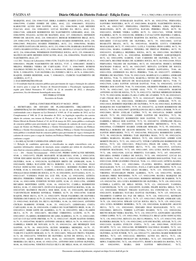 Resultados Concurso Público 2023 | PDF | Brasil