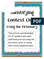 Identifying Context Clues: Using The Dictionary