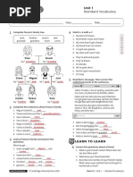 Vocabulary Standard Unit1 With Answers