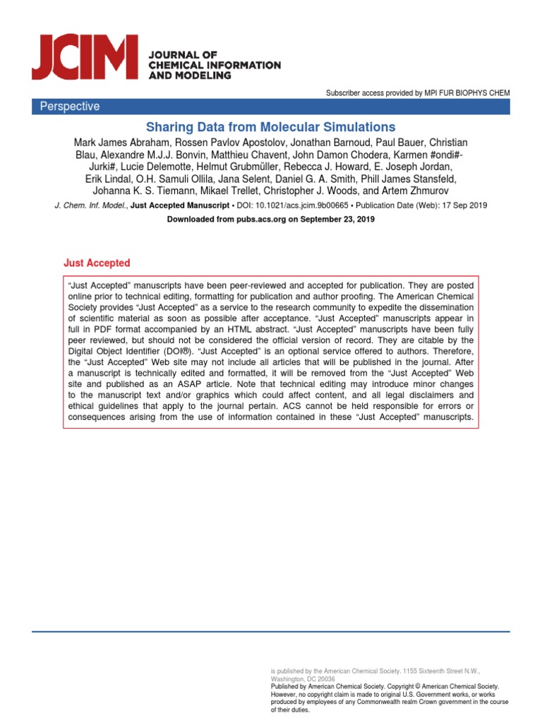 Abraham - 2019 MD Biochem | PDF | Simulation | Data