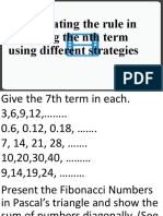 Finding the nth term rule for sequences less than 40 characters