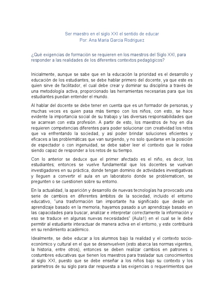 Desafíos del Docente en el Siglo XXI | PDF | Conocimiento | Sociedad