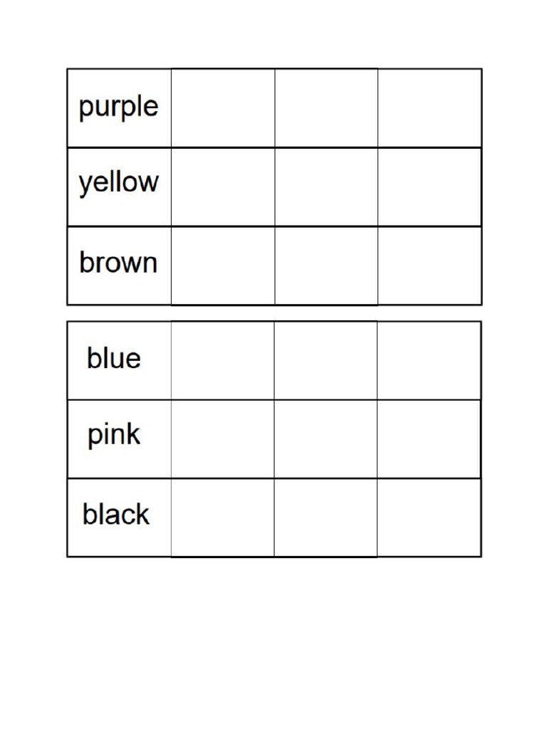 Colour N Daily Routines | PDF