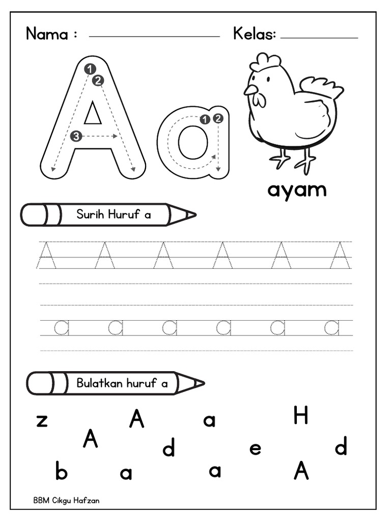 Lembaran Kerja Huruf Pdf Pdf