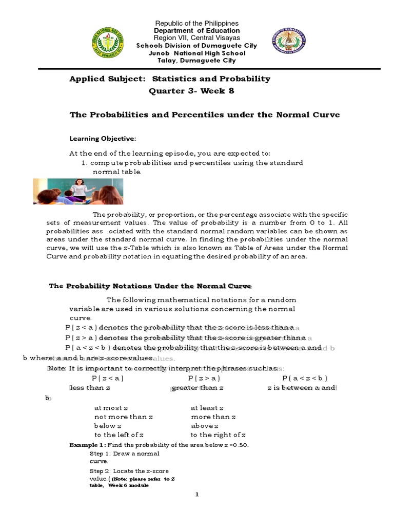 StatisticsandProbability Week8 | PDF | Percentile | Normal Distribution