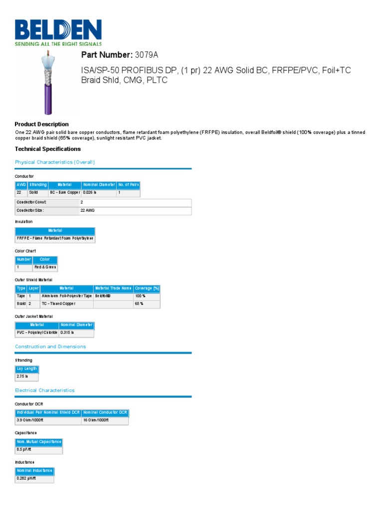 3079A Techdata PDF Electrical Conductor Information