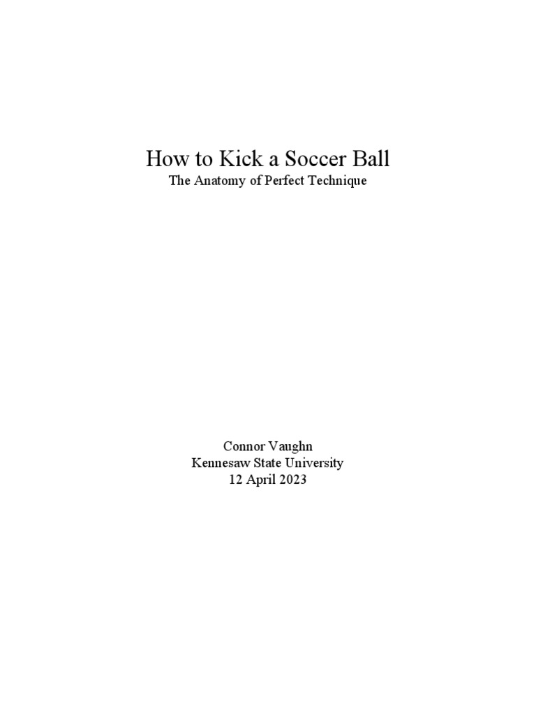 Revised How To Kick A Soccer Ball PDF Anatomical Terms Of Motion