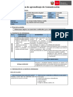 Sesión de Aprendizaje Comunicación Elaborara Materiales PDF