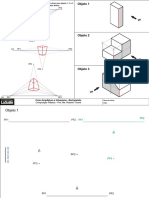 Exercício Perspectiva Cônica 3 objetos posições LH