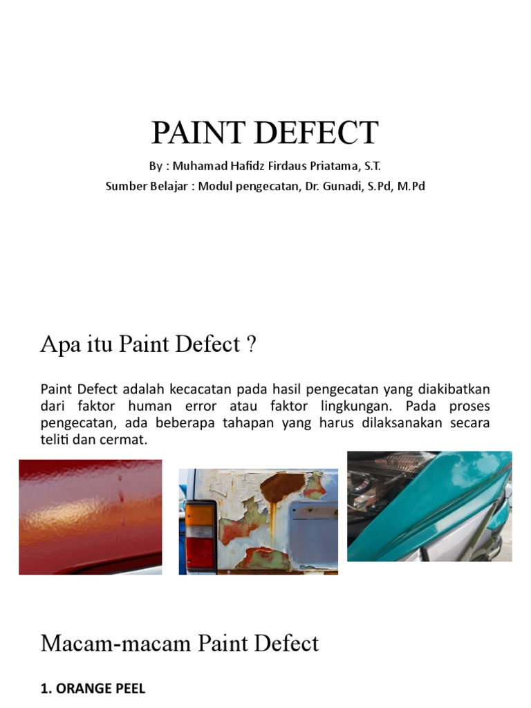PAINT DEFECT ppt | PDF