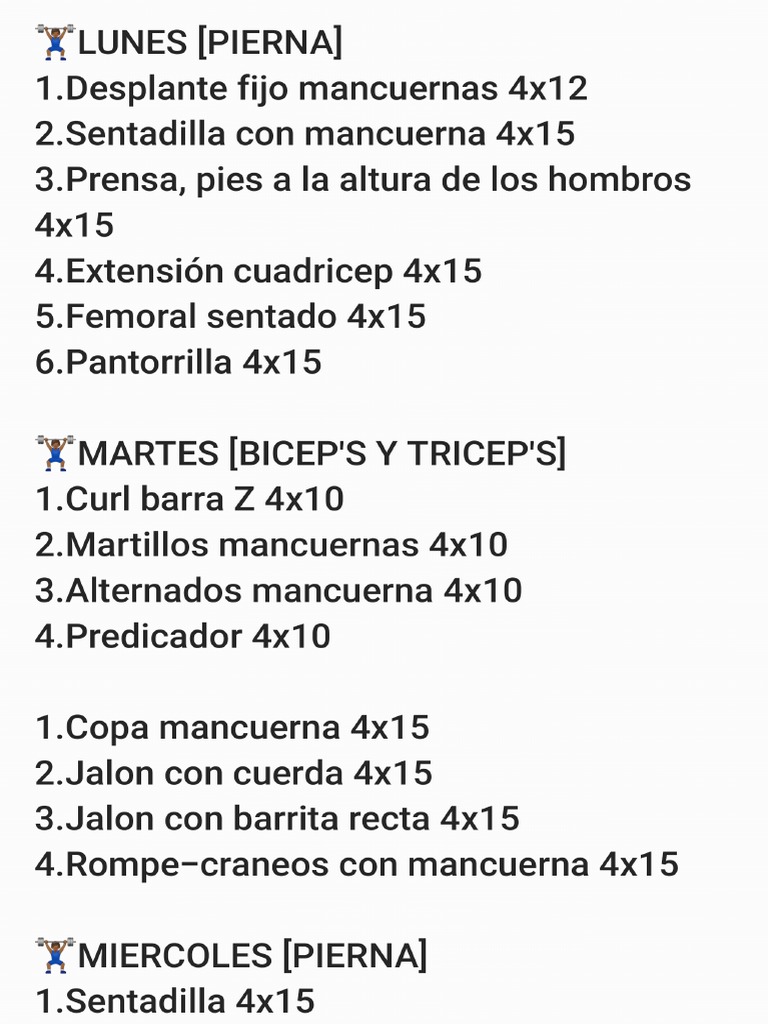 Rutina Gym - 220821 - 155000 | PDF