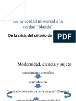 De la verdad universal a la verdad blanda: evolución del concepto de verdad