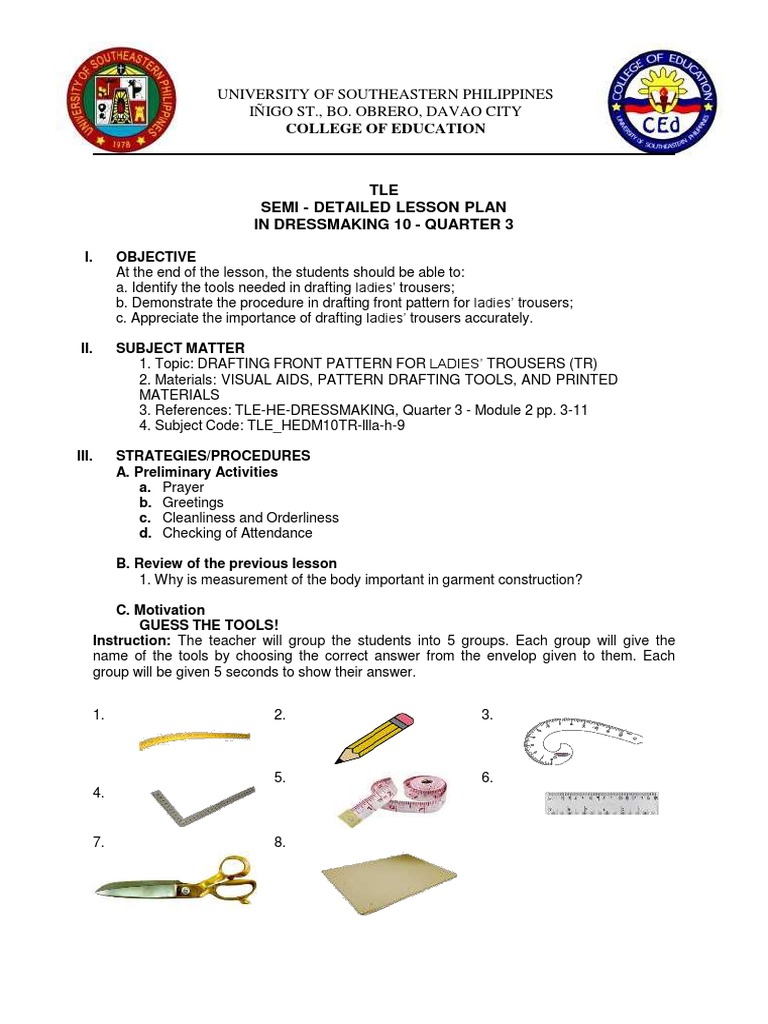 Pattern Making - Lesson Plan PDF | PDF | Trousers