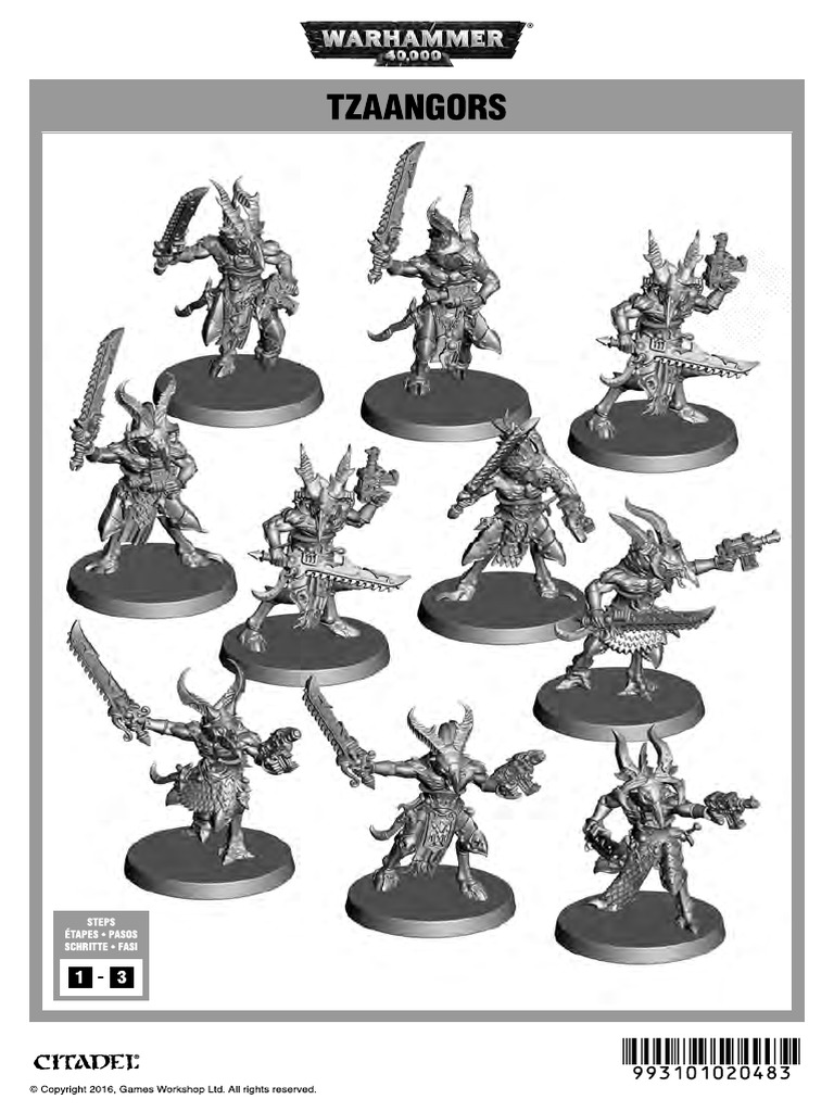 Tzaangor Upgrade Sprue – Thousand Sons, Chaos Cultists – Games Workshop, Nuovo Su Sprue - Foto 5