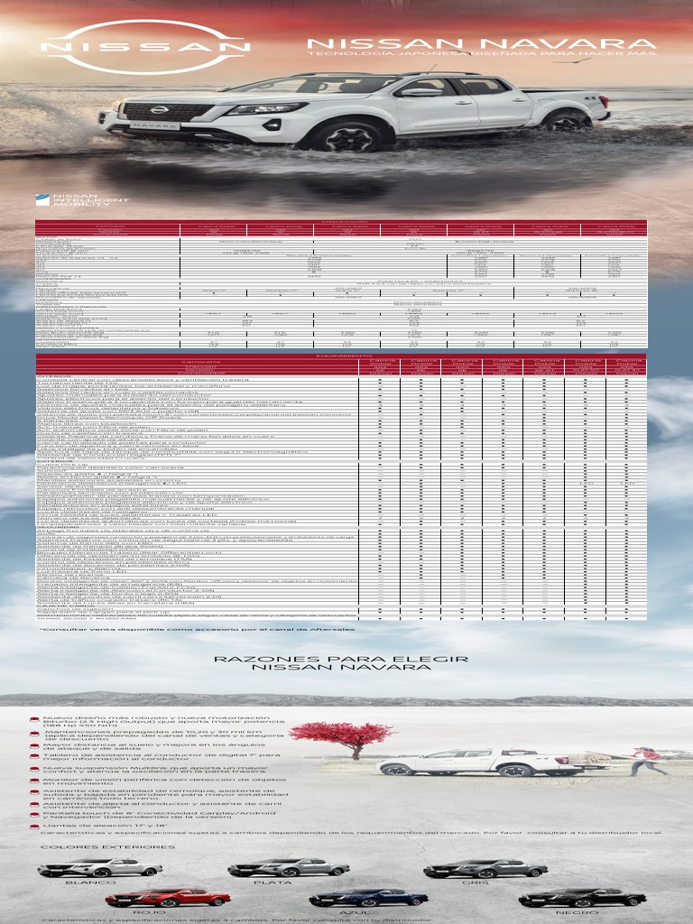 Ficha Tecnica Nueva Navara Euro 6 | PDF | Tracción en las cuatro ruedas ...